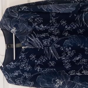 Chico's BLACK LABEL Full Zip 3/4 sleeve  lightweight jacket like new size 3 (16)